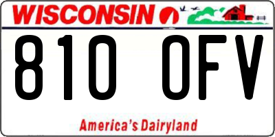 WI license plate 810OFV