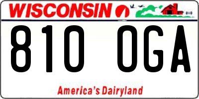WI license plate 810OGA