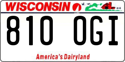 WI license plate 810OGI