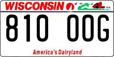 WI license plate 810OOG