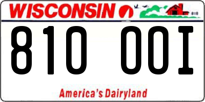 WI license plate 810OOI