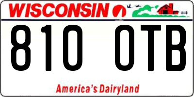 WI license plate 810OTB