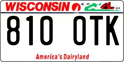 WI license plate 810OTK