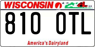 WI license plate 810OTL