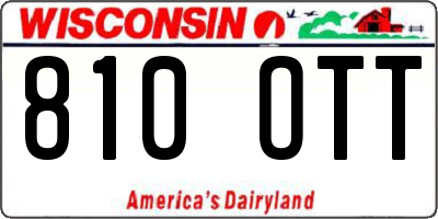 WI license plate 810OTT