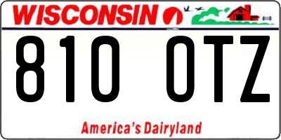 WI license plate 810OTZ