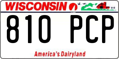 WI license plate 810PCP