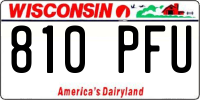 WI license plate 810PFU