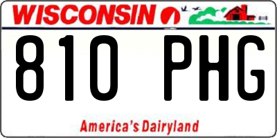 WI license plate 810PHG