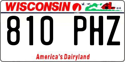 WI license plate 810PHZ