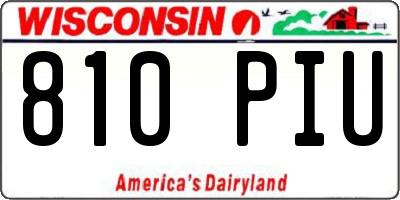 WI license plate 810PIU