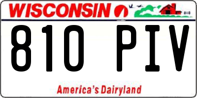 WI license plate 810PIV