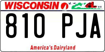 WI license plate 810PJA