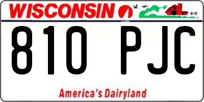 WI license plate 810PJC