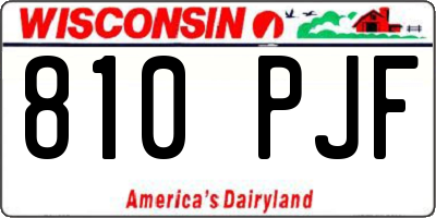 WI license plate 810PJF