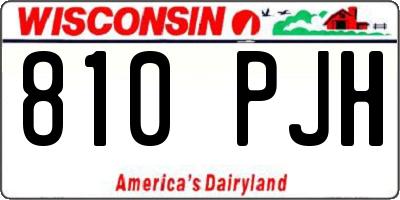 WI license plate 810PJH