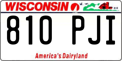 WI license plate 810PJI