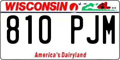 WI license plate 810PJM