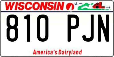 WI license plate 810PJN