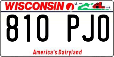 WI license plate 810PJO