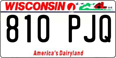 WI license plate 810PJQ