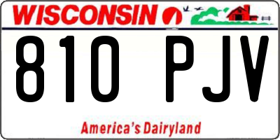 WI license plate 810PJV