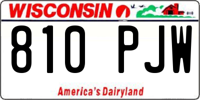 WI license plate 810PJW