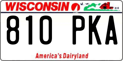 WI license plate 810PKA