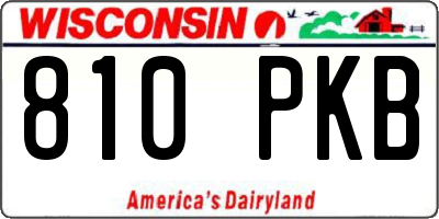 WI license plate 810PKB