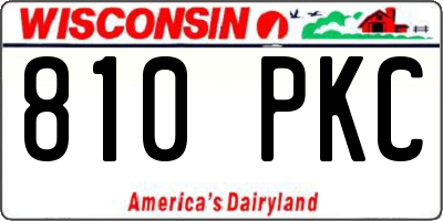 WI license plate 810PKC