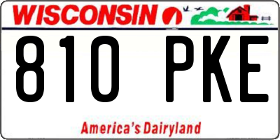 WI license plate 810PKE