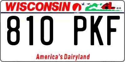 WI license plate 810PKF