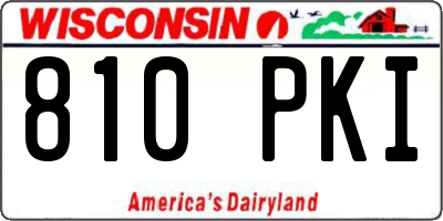 WI license plate 810PKI
