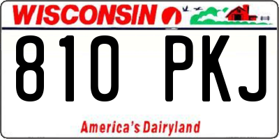 WI license plate 810PKJ