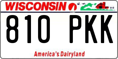 WI license plate 810PKK
