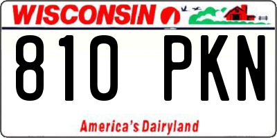 WI license plate 810PKN