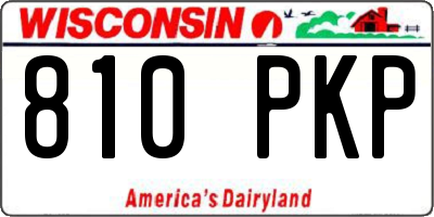 WI license plate 810PKP