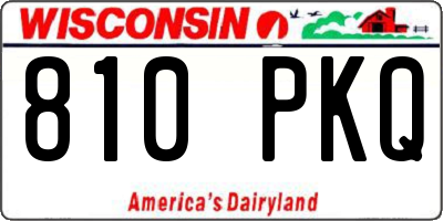 WI license plate 810PKQ