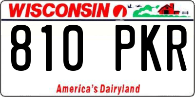 WI license plate 810PKR