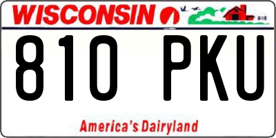 WI license plate 810PKU