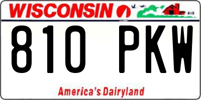 WI license plate 810PKW