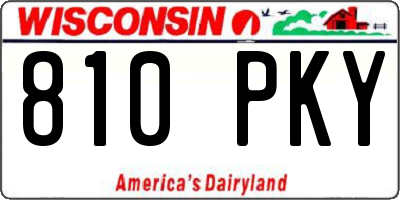 WI license plate 810PKY