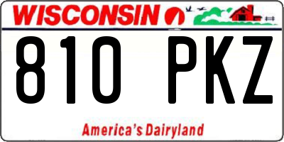 WI license plate 810PKZ