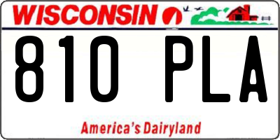 WI license plate 810PLA