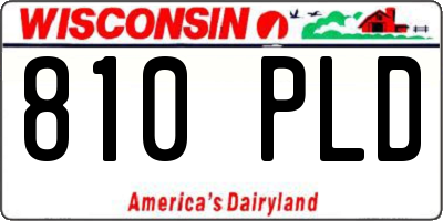 WI license plate 810PLD