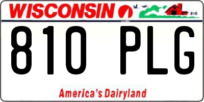 WI license plate 810PLG
