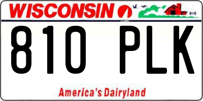 WI license plate 810PLK