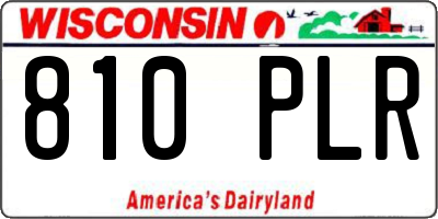 WI license plate 810PLR