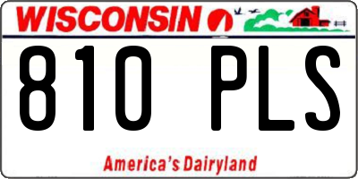 WI license plate 810PLS