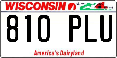 WI license plate 810PLU